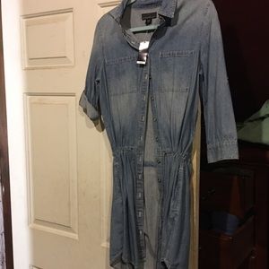 Attention NWT denim knee length dress